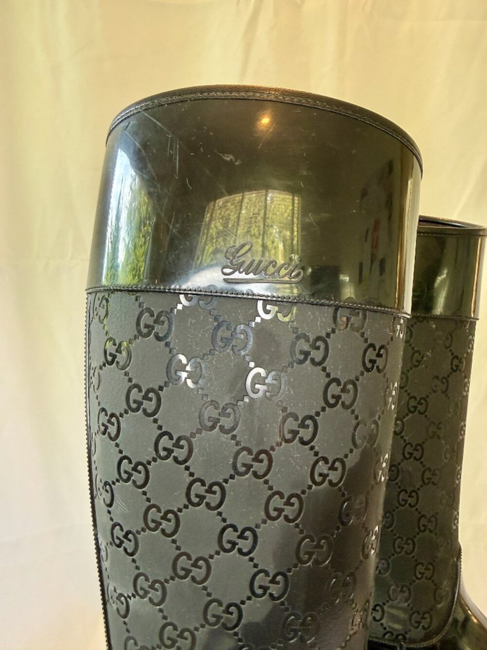 Authentic Gucci Black Rubber Rain boots - Picture 4 of 6